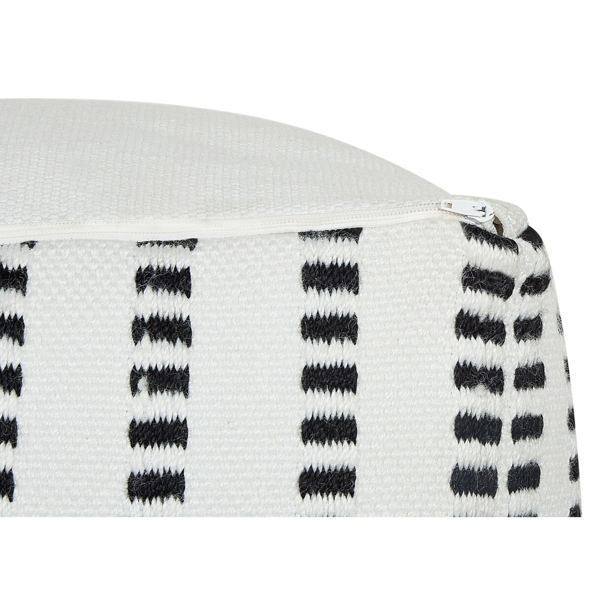 Puf ogrodowy 50 x 50 x 30 cm biało-czarny GAJAN