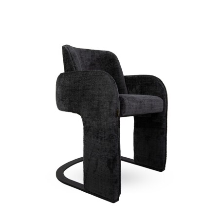 Krzesło tapicerowane BORA czarne