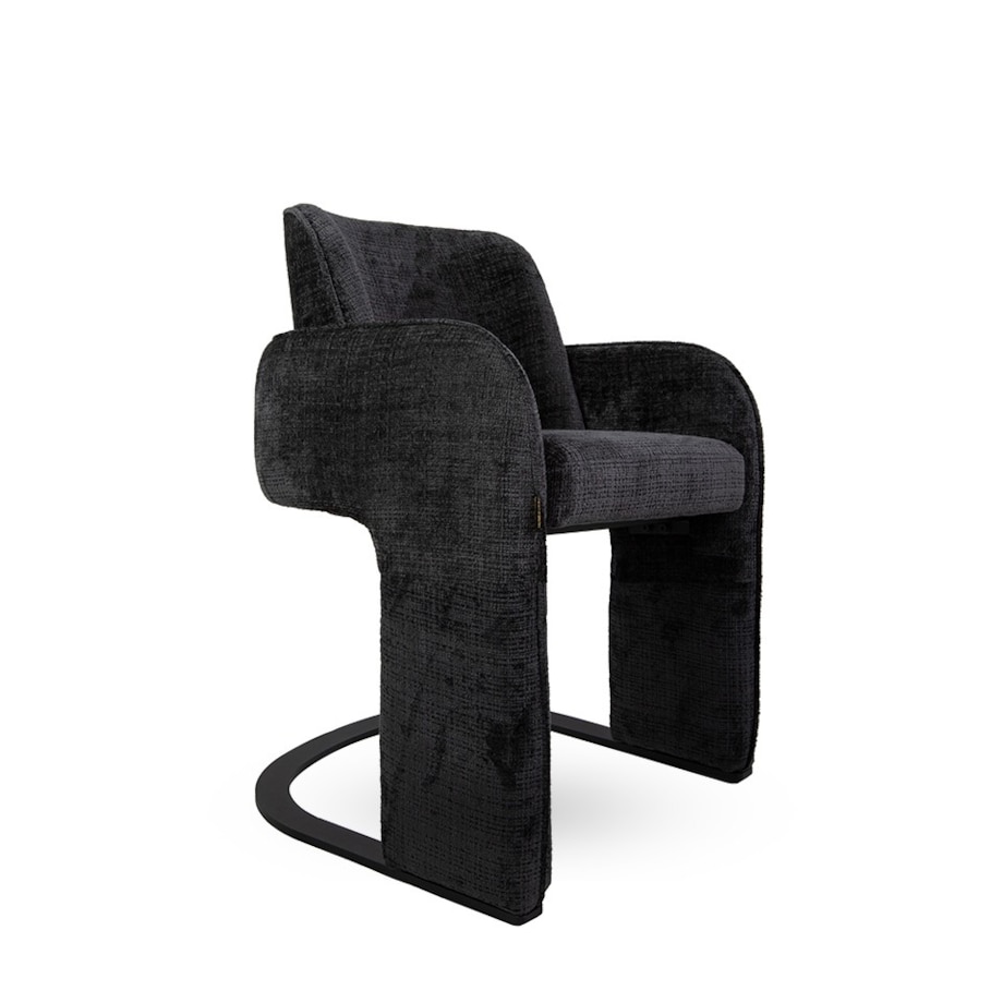 Krzesło tapicerowane BORA czarne