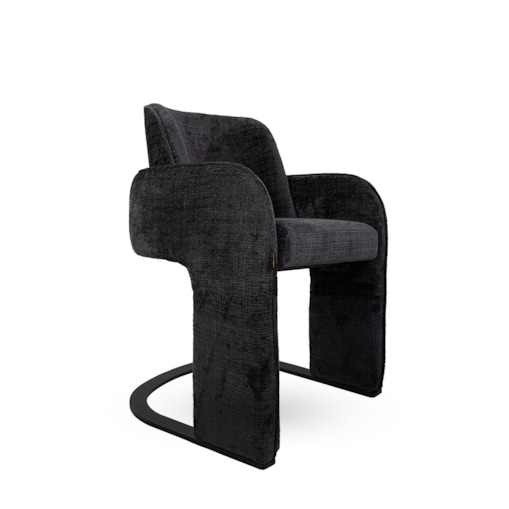 Krzesło tapicerowane BORA czarne