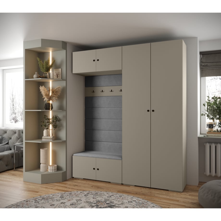 Garderoba do przedpokoju INOVA 2 Z18 kaszmir+czarny+manila16