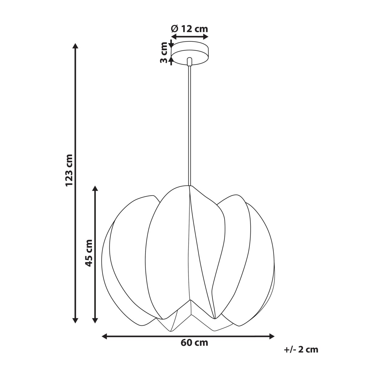Lampa wisząca MANINGA Papierowa plecionka Jasnobrązowy