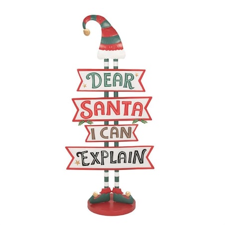 Znak drogowy - dekoracja świąteczna Dear Santa 106 cm