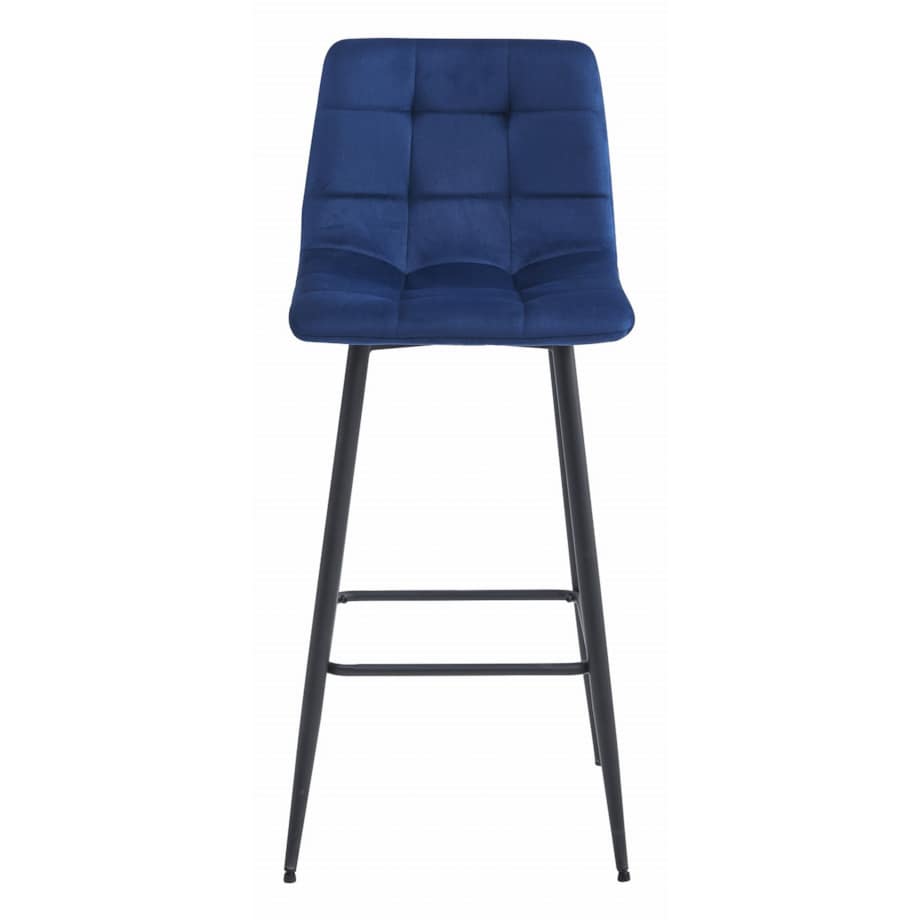 Hoker Do Jadalni Kuchni Baru Wysoki Arceto - Granat Aksamit / Nogi Czarne