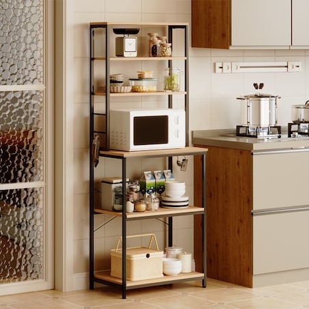 Wielofunkcyjny regał szafka kuchenna jasny brąz sonoma loft 6 półek