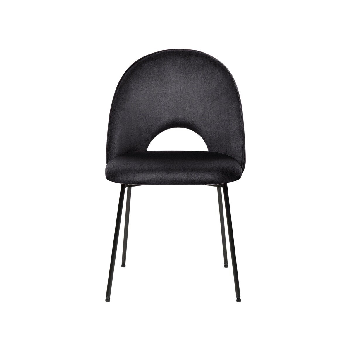 Zestaw 2 krzeseł do jadalni welurowy czarny COVELO