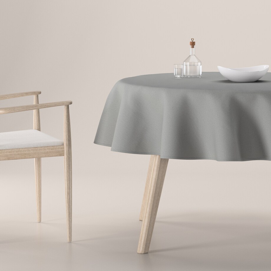 Obrus okrągły 130 x 130 cm szary