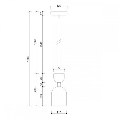 SUPURU czarna sufitowa lampa wisząca