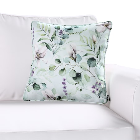 Poszewka Gabi na poduszkę 60x60 magnolie na miętowym tle