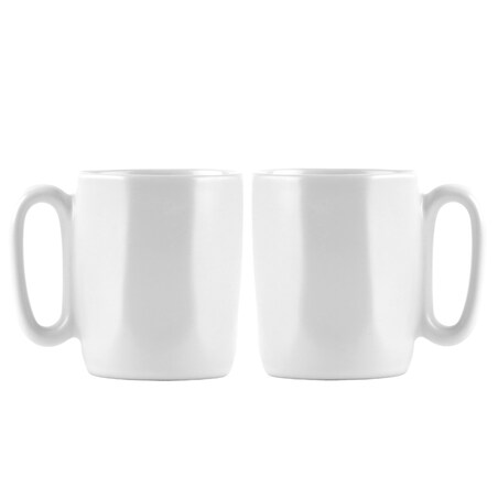 Dwa kubki ceramiczne z uszkiem 80 ml Fuori białe 30138