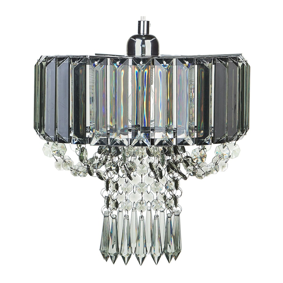 Żyrandol z akrylowymi kryształkami szary ADORN