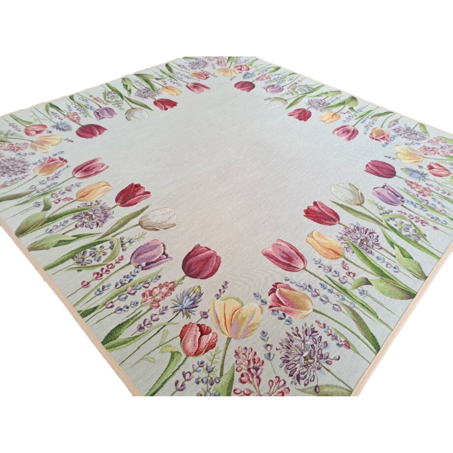 Obrus Na Stół 100X100 Cm Ozdobny Dekoracyjny Tulipany