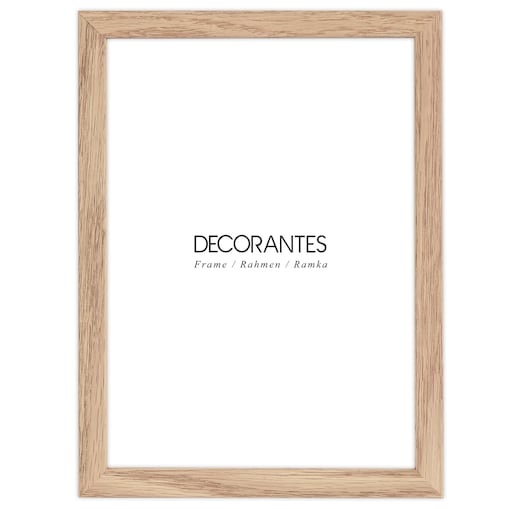 Ramka na zdjęcia 15x21 cm ramka drewniana dębowa naturalna foto ramka z litego drewna dębowego prostokątna OAK FRAMAI
