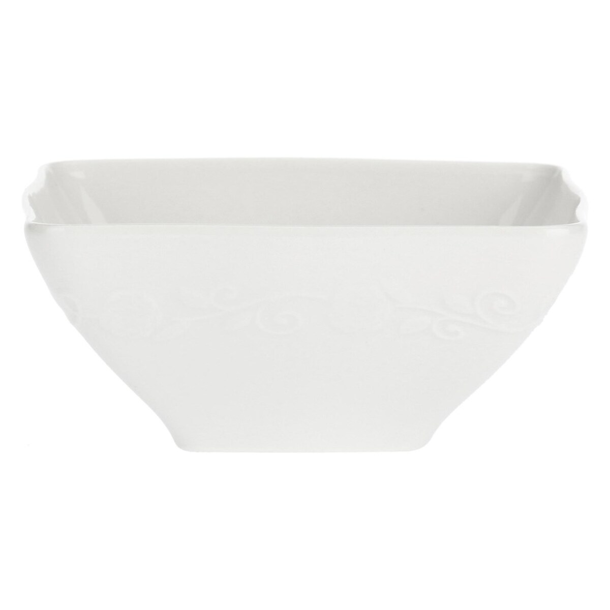 Zestaw 2 misek kwadratowych głębokich Florentina - Biały, 22 cm