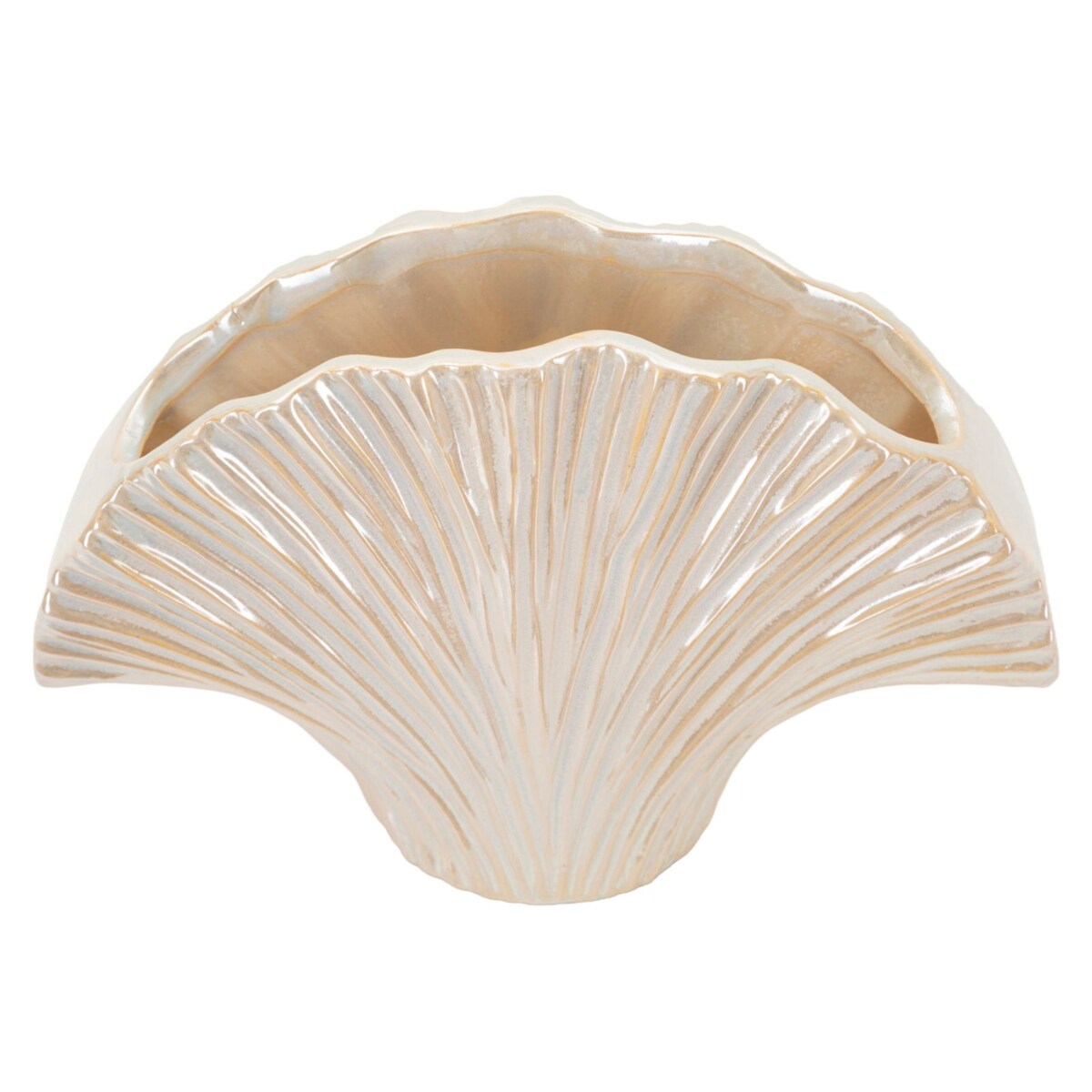 Doniczka ceramiczna PERLY, biała, 27x8x19 cm