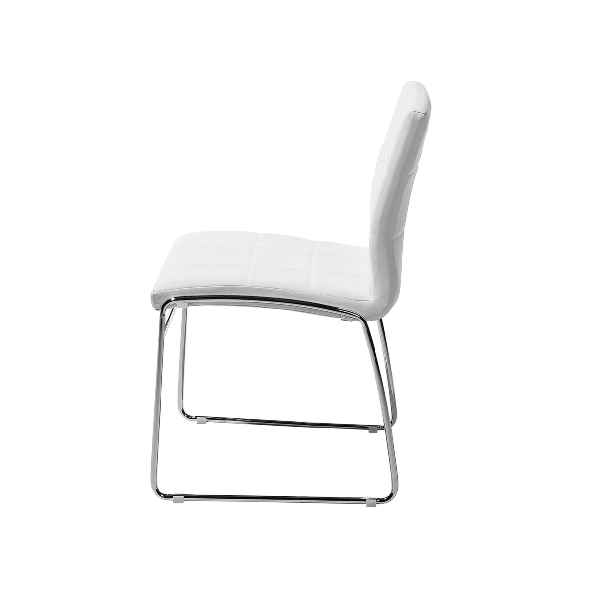 Zestaw 2 krzeseł do jadalni ekoskóra biały KIRON