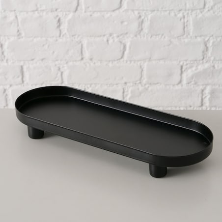 Taca dekoracyjna 28x10x3,7 cm FERCULUM czarna