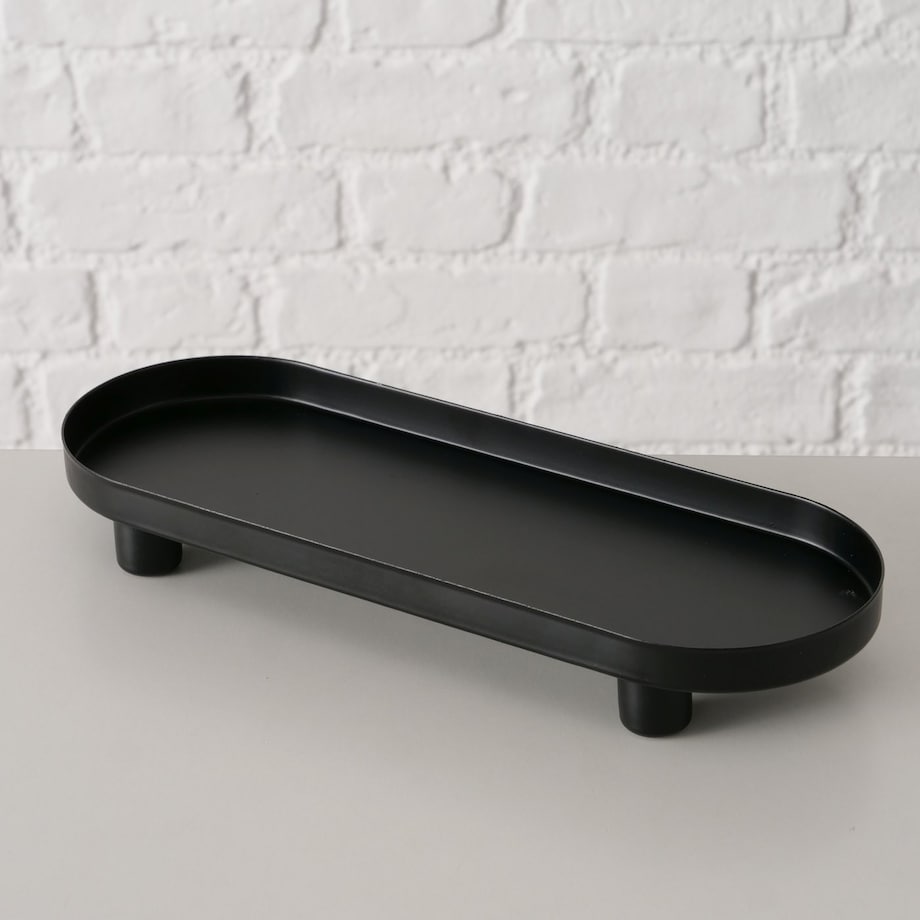 Taca dekoracyjna 28x10x3,7 cm FERCULUM czarna