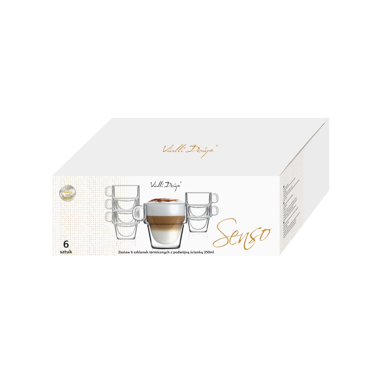 Komplet 6 szklanek z podwójną ścianką 350ml Senso 27459