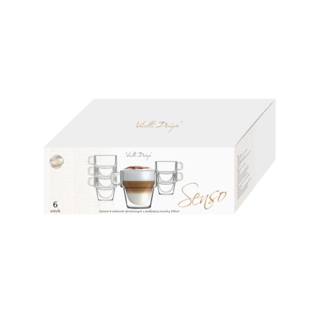 Komplet 6 szklanek z podwójną ścianką 350ml Senso 27459