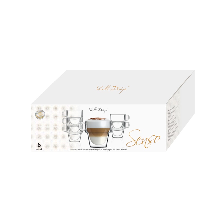 Komplet 6 szklanek z podwójną ścianką 350ml Senso 27459