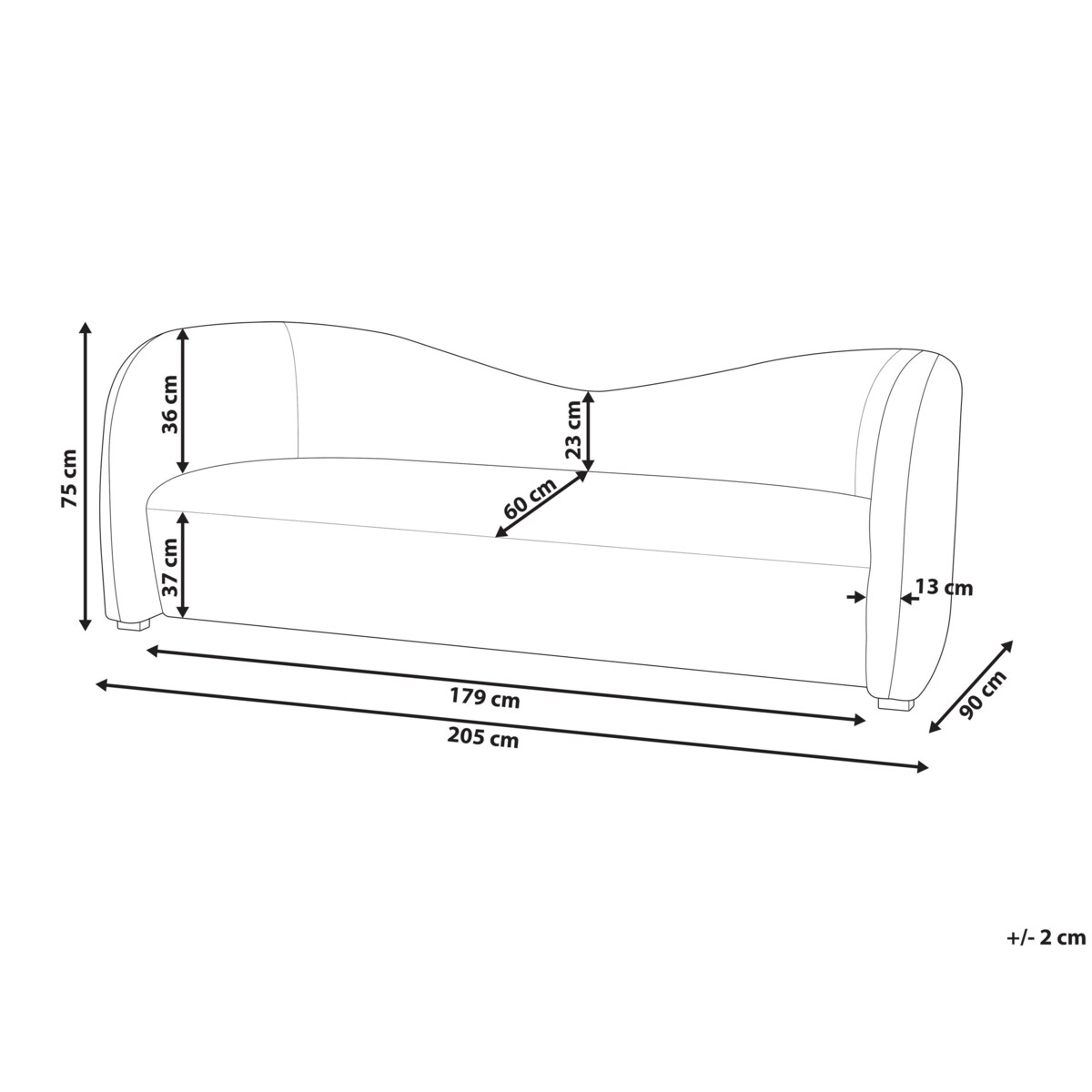Sofa welurowa biała VELTADA