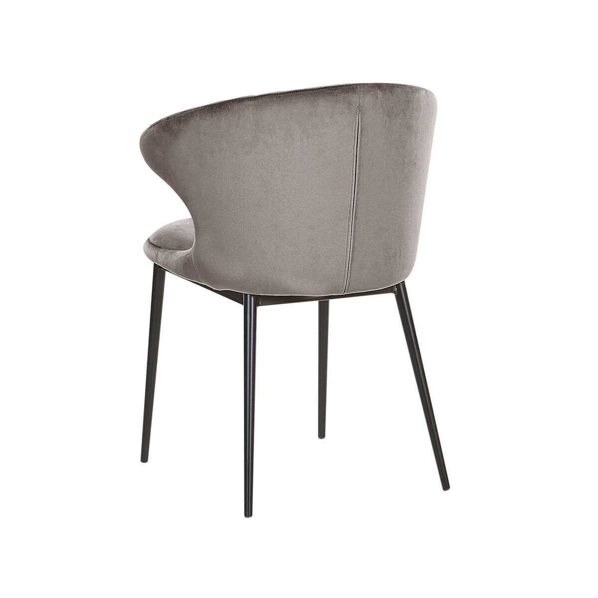 Zestaw 2 krzeseł do jadalni welurowy szary AUGUSTA