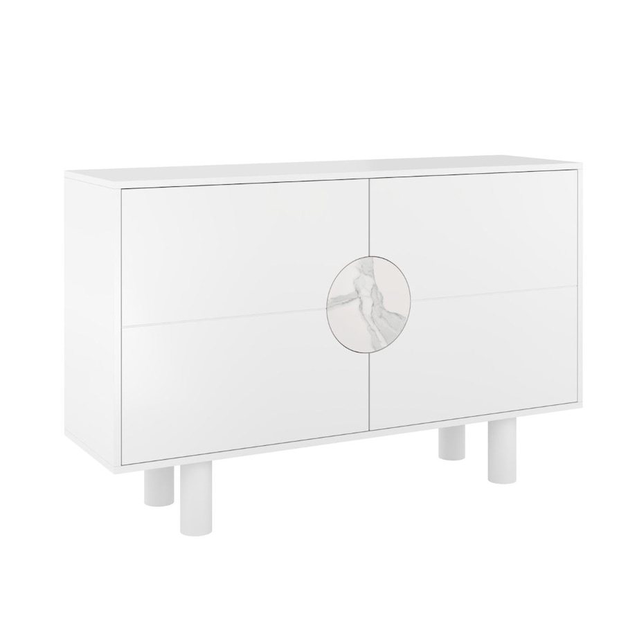 Nowoczesna komoda z marmurem Dancan ZOE 2D / kolor biały / szer. 140 cm