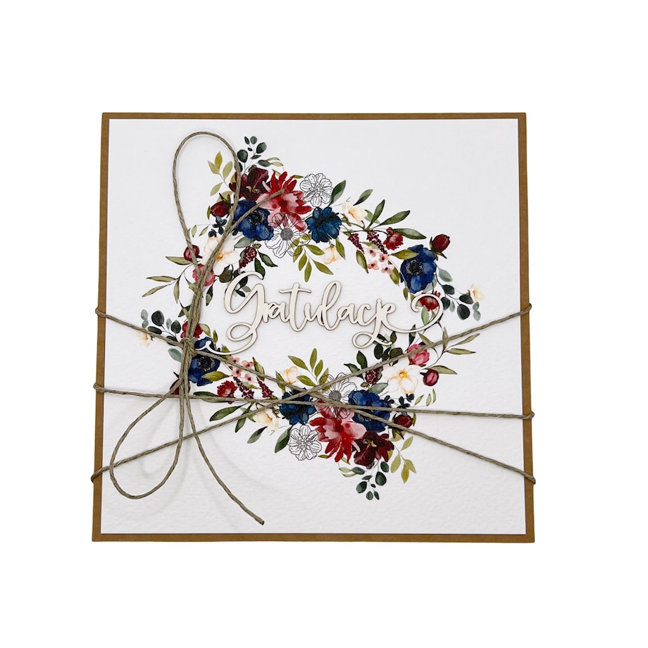 Ręcznie robiona kartka gratulacyjna - gratulacje 2