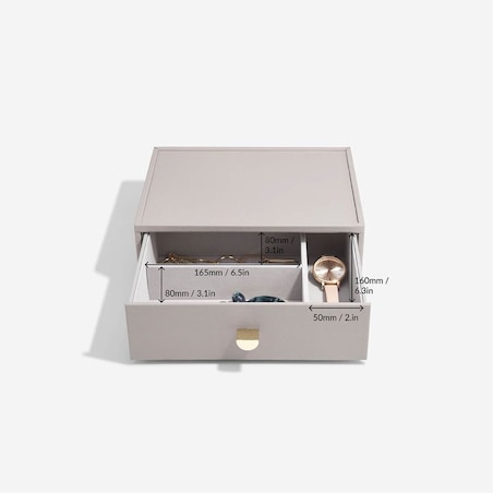 Szkatułka na biżuterię Stackers classic taupe z szufladą