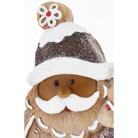 Figurka świętego Mikołaja LED 41x25x9 cm w czarnej czapce