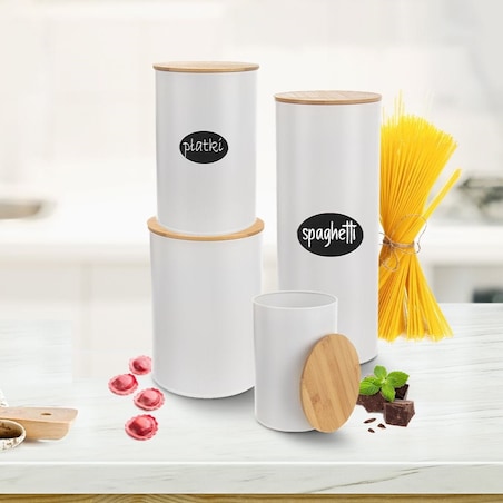 Pojemnik Kuchenny z Uszczelką Zamykany metalowy Puszka Whiteline 800 ml