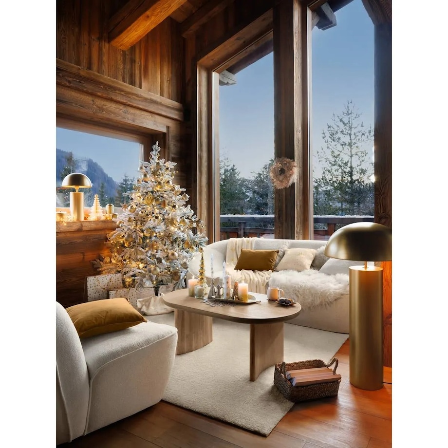 Poduszka futerkowa ze złotymi gwiazdkami Magi 40x40 cm