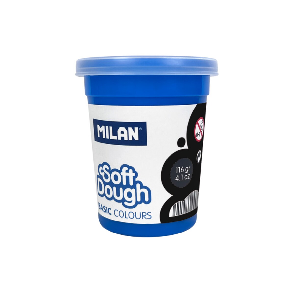 Ciastolina MILAN BASIC 4 słoiczki x 116 g, czarna
