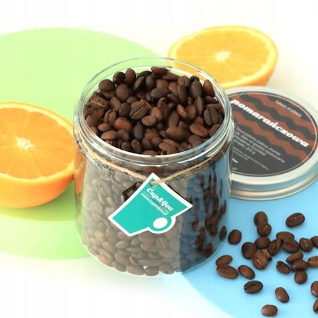 Kawa aromatyzowana o smaku POMARAŃCZY ziarnista ARABICA Cup&You 200g na prezent upominek dla kobiety mężczyzny faceta mamy taty żony męża