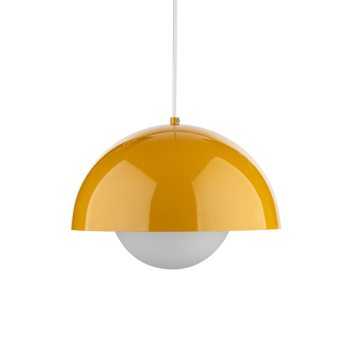 Lampa wisząca TK Lighting BONO OCHRA 10275, ochra/biała, E27, regulowana wysokość 160 cm, średnica 27 cm