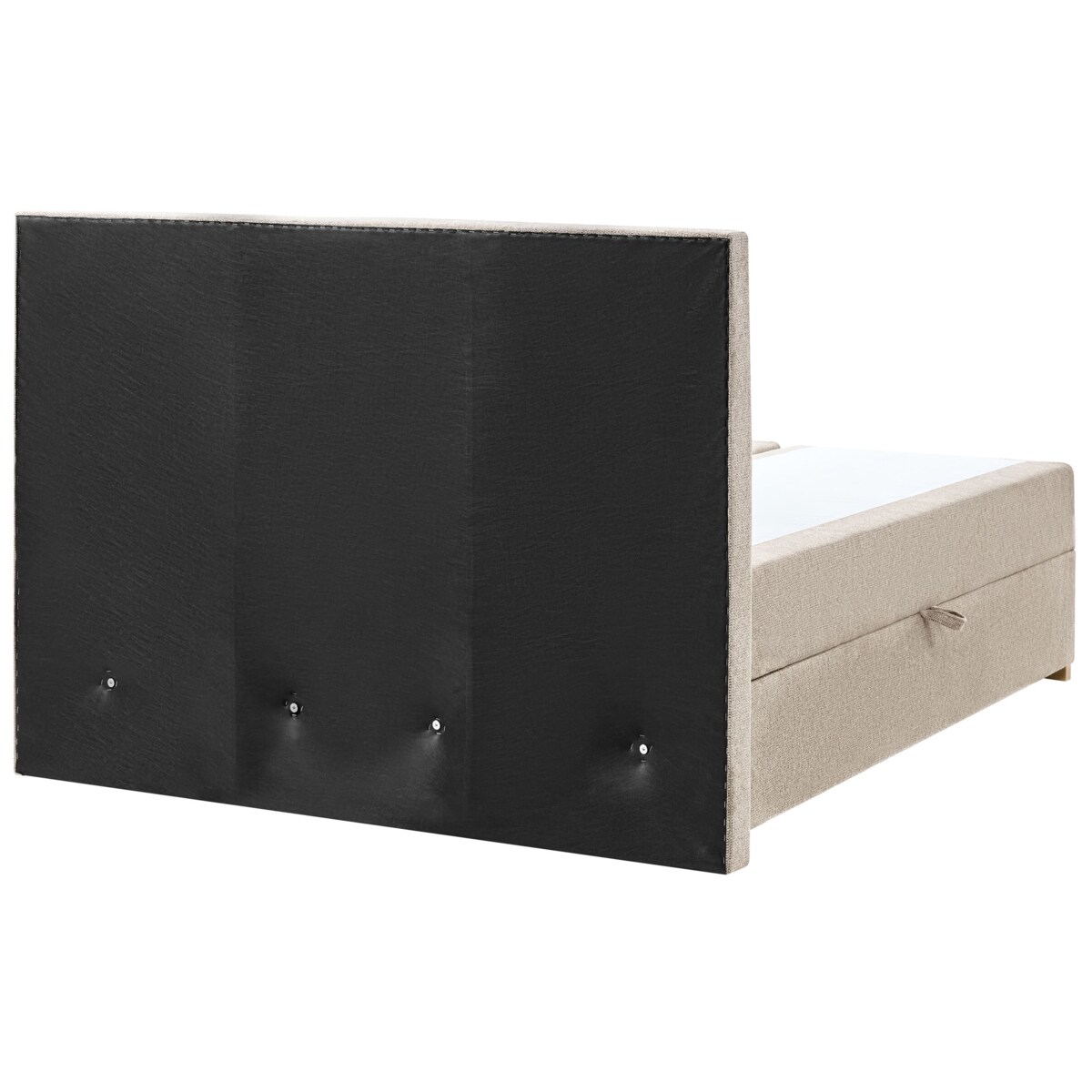 Łóżko kontynentalne z pojemnikiem MAJOR 140 x 200 cm Beżowoszary