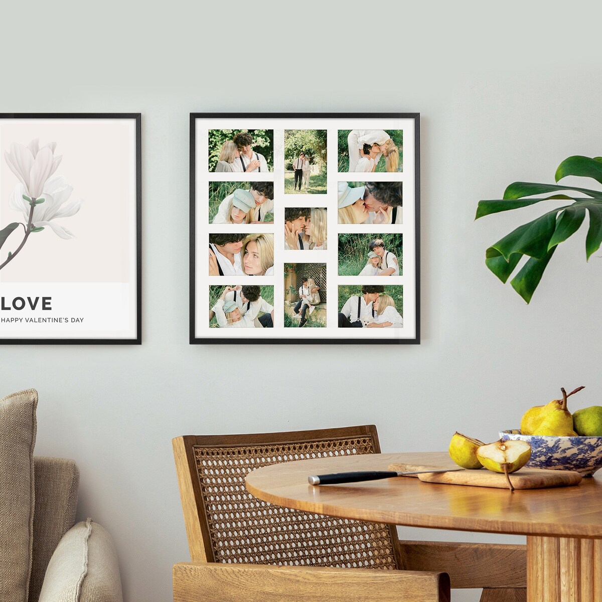 Ramka na zdjęcia 1x 10x10 10x 10x15 czarna galeria na 11 zdjęć multirama 50x50 FRAMAI