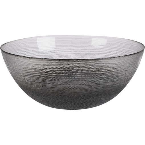 Szklana miska LAKRIS, Ø 28 cm, kolor antracytowy