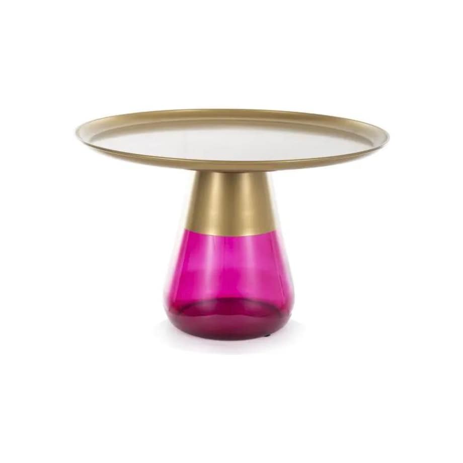 Stolik kawowy TIFFANY B GOLD 70x70 złoty/fioletowy