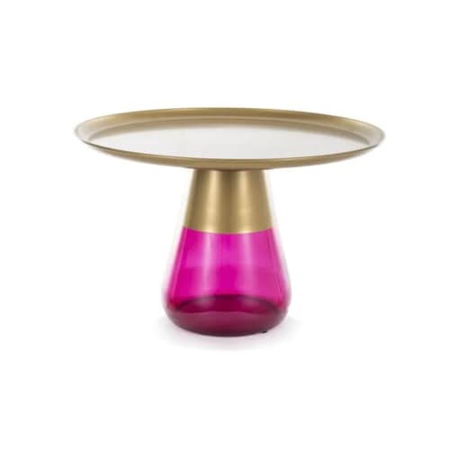 Stolik kawowy TIFFANY B GOLD 70x70 złoty/fioletowy
