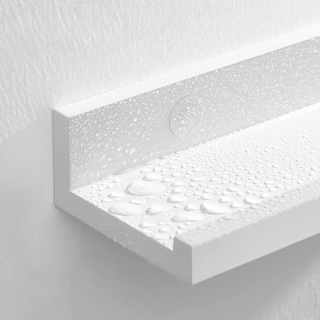 Półki Ścienne Wiszące Zestaw 3 Sztuki Biały Połysk