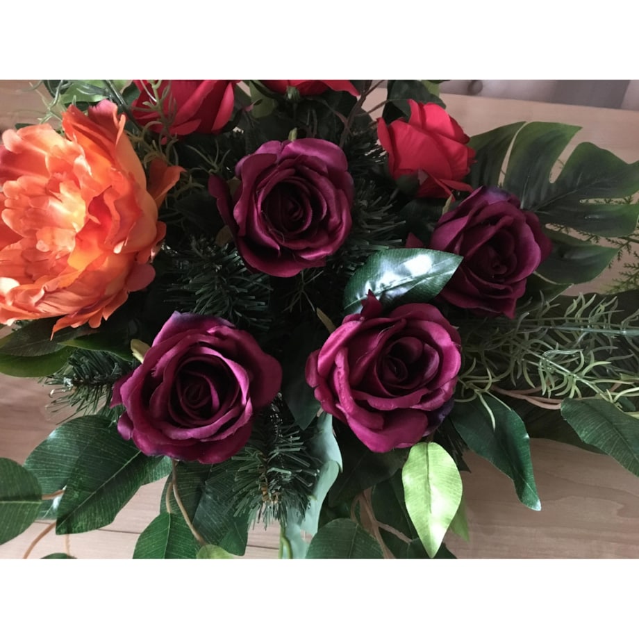 RÓŻA kwiaty sztuczne główka wyrobowa na stroik