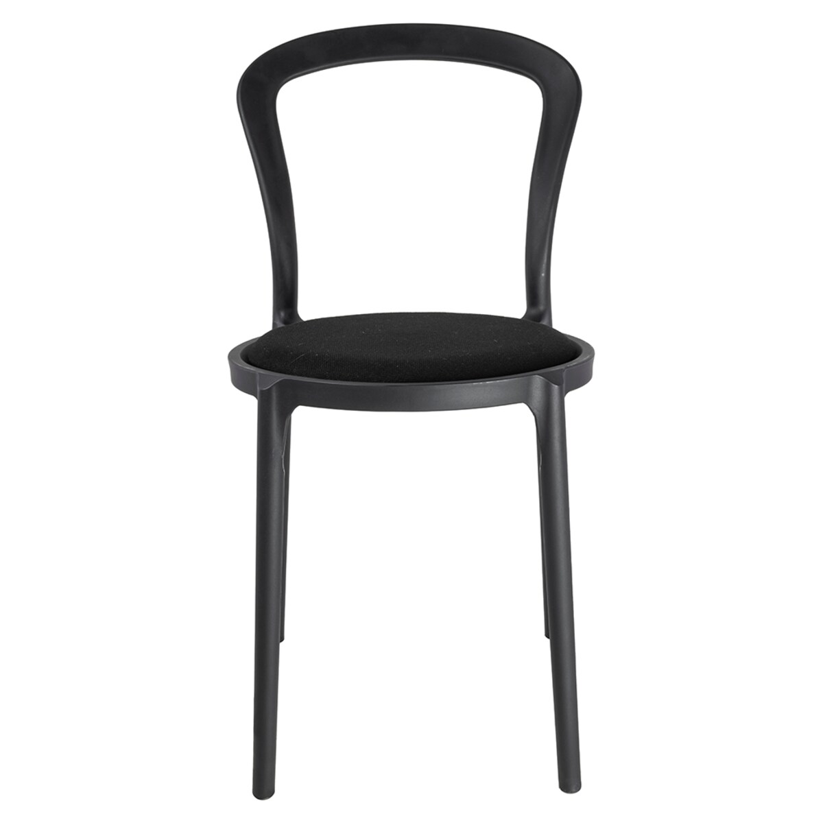Krzesło SLIM czarne - polipropylen, tkanina