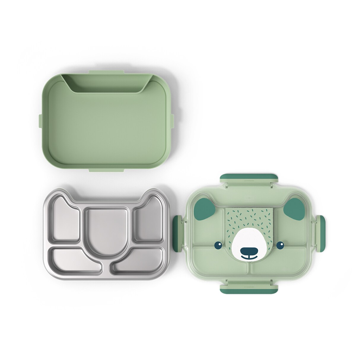 Monbento Wonder lunchbox dla dzieci 0,95 l Green Bear