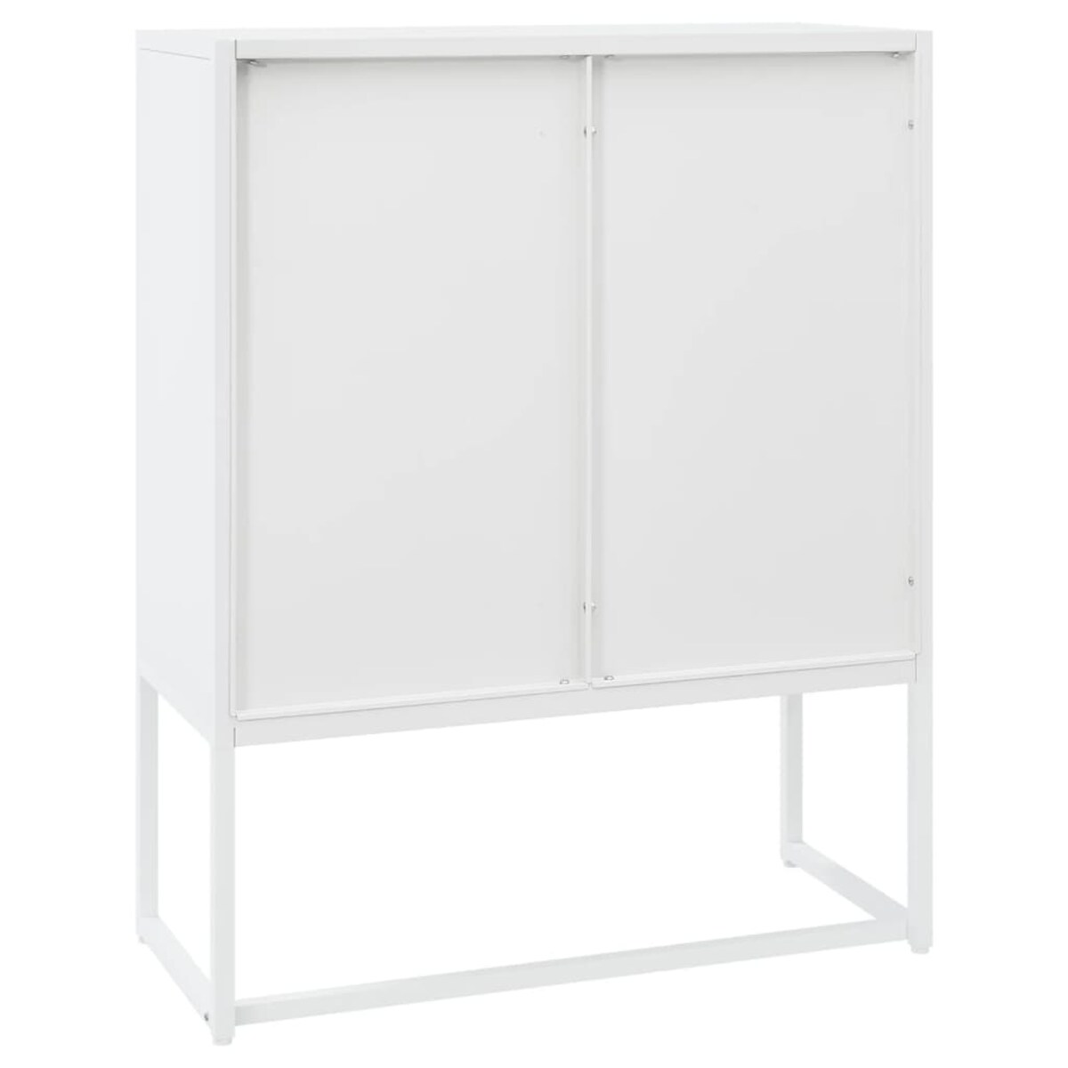 vidaXL Szafka, biała, 80x35x100 cm, stal