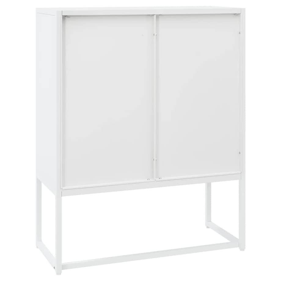 vidaXL Szafka, biała, 80x35x100 cm, stal