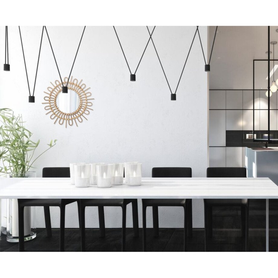 Lustro dekoracyjne z wikliny SOLEIL, Ø 50 cm