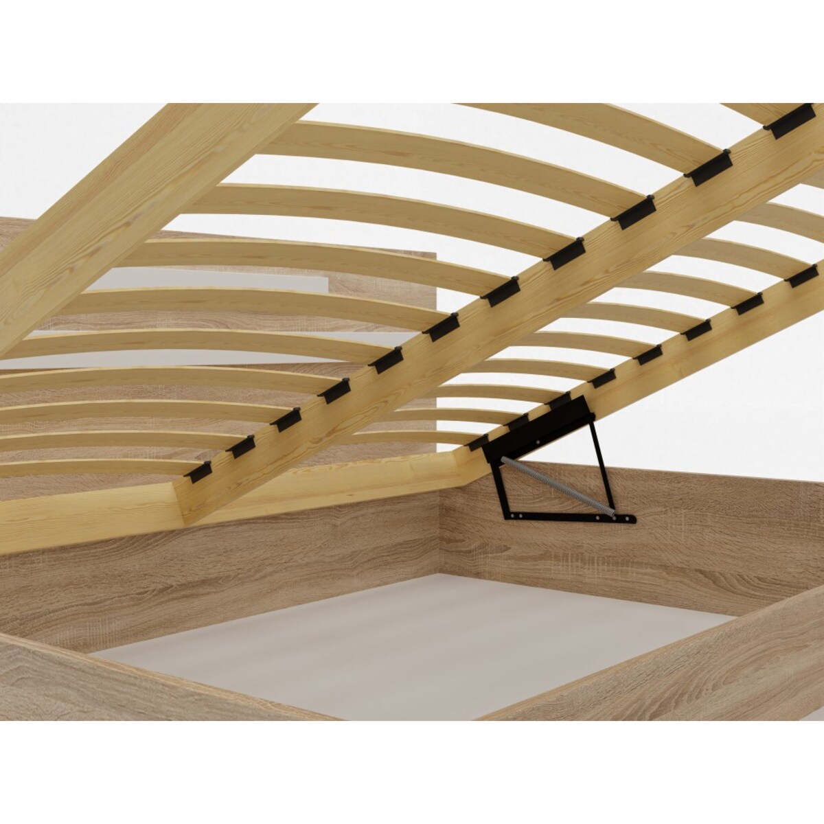 Łóżko do sypialni ALDO BETA 120x200 w zestawie z materacem - dąb sonoma