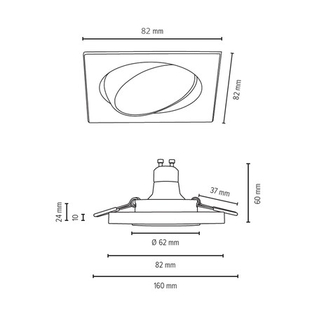 Zestaw Oczek Sufitowych BRITOP Lighting 3xGU10 Max.50W Klasyczny Chrom od Polskiego Producenta, 3 szt.